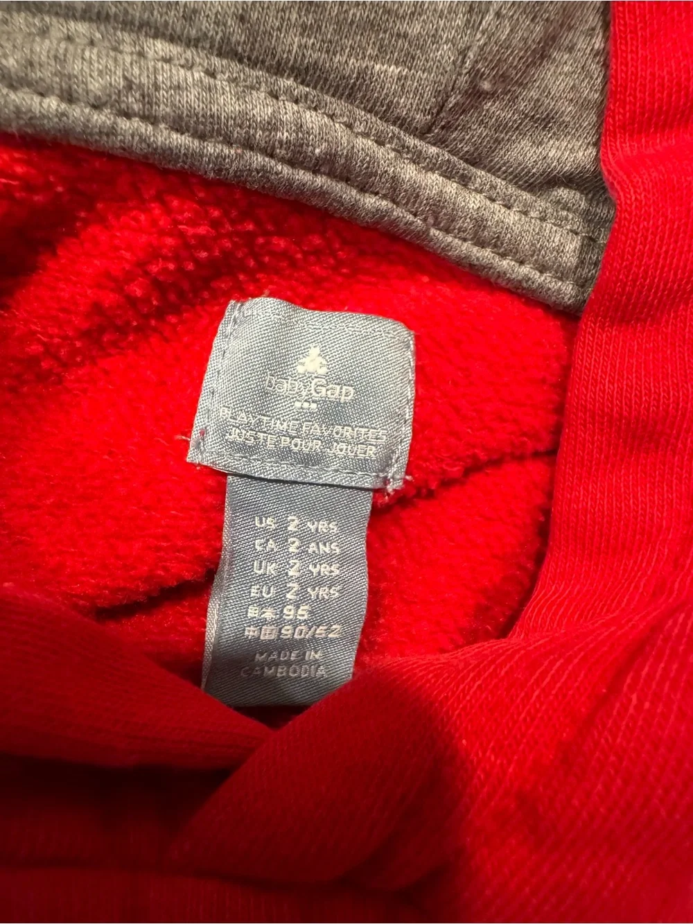Baby GAP Bright Red Logo Hoodie & Sweatpants Set